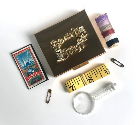 Vintage Sewing Kit Compact Sew n Stuff Mini Travel Kit Unique
