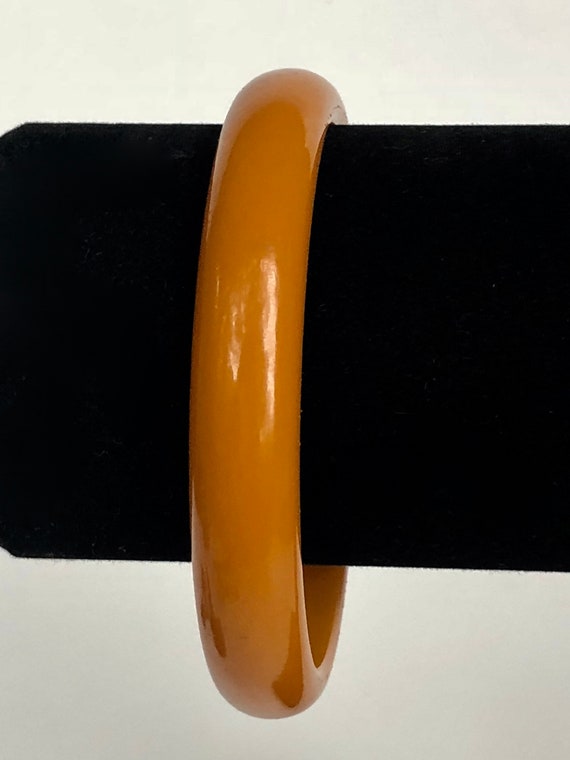 Vintage Bakelite Bangle Butterscotch Unique Vinta… - image 5