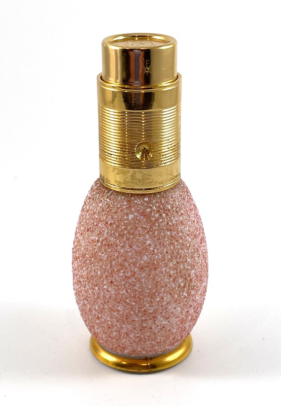 Vintage Perfume Atomizer Step Pink Glass Made in … - image 6