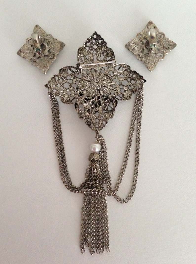 Filigree Victorian Revival Earrings Unique Vintage Gift Mothers Day Gift