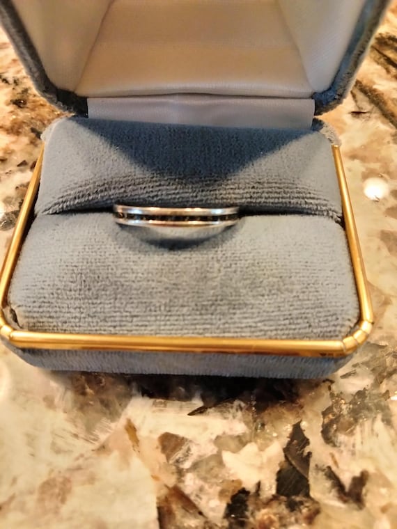 Eternity Stackable Ring, Sterling Silver, Blue To… - image 2