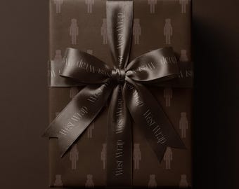 Nutcracker Wrapping Paper: Brown Christmas Gift Wrap, Old Money Aesthetic, Monochromatic Gifts For Him