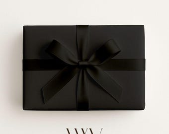 Matte Black Wrapping Paper | Gothic Gift Wrap