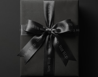 Matte Black Wrapping Paper | Gothic Gift Wrap