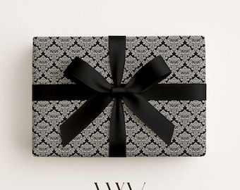 Elegant Damask Decor Wrapping Paper: Elegant Wrapping Paper, Anniversary Gift For Her, Bridal Shower Gift, Wedding Gift Ideas