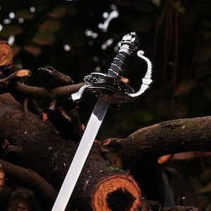 Handgefertigtes, von Zorro inspiriertes Rapier-Schwert – Sammlerstück aus Edelstahl mit Scheide