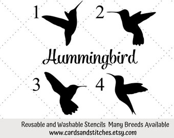 Hummingbird Stencil - Bird Stencil - Art Stencil - Reusable Stencil - Stencils - Craft Stencil - Great for Walls, Clothes, and Wood
