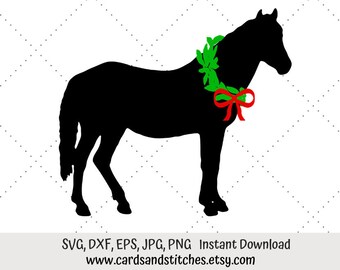 Download Christmas Horse Svg Etsy PSD Mockup Templates