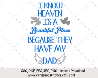 Download Dad in heaven svg | Etsy