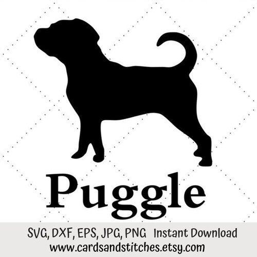 Cut File Dxf Puggle Mom SVG Download for Cricut & Silhouette Puggle Mom Clipart Puggle Owner Svg Puggle Lover Svg