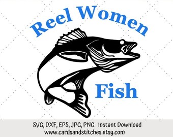 Download Reel Women Fish Svg Etsy