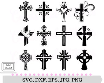 Download Cross SVG Fancy Crosses SVG Digital Cutting File | Etsy