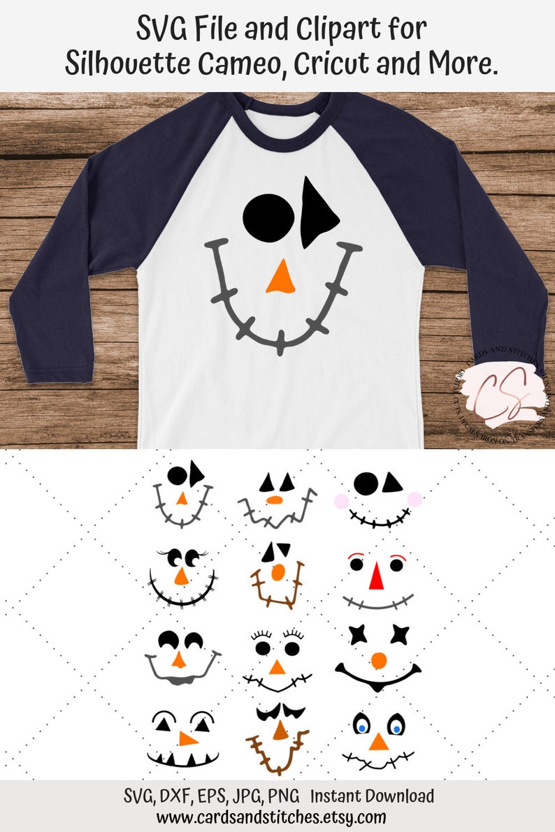 Download Scarecrow Faces SVG Scarecrow SVG Autumn SVG Digital | Etsy