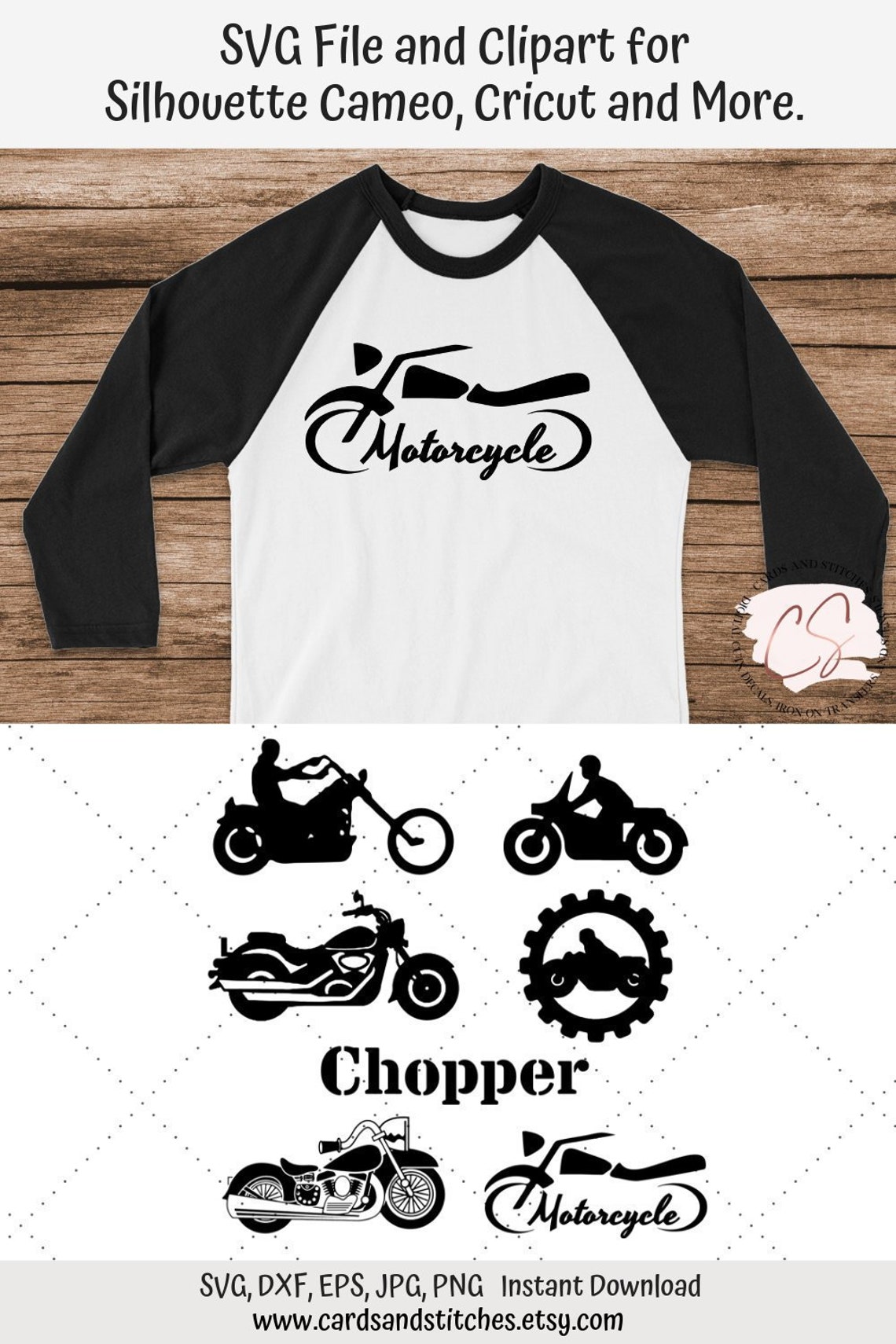 Motorcycles Svg Chopper Svg Digital Cutting File Graphic Etsy