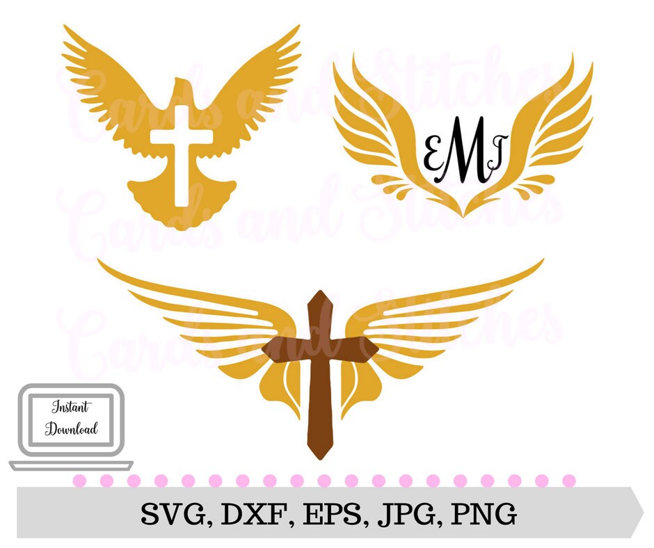 Angel Wings SVG Wings SVG Cross SVG Digital Cutting File