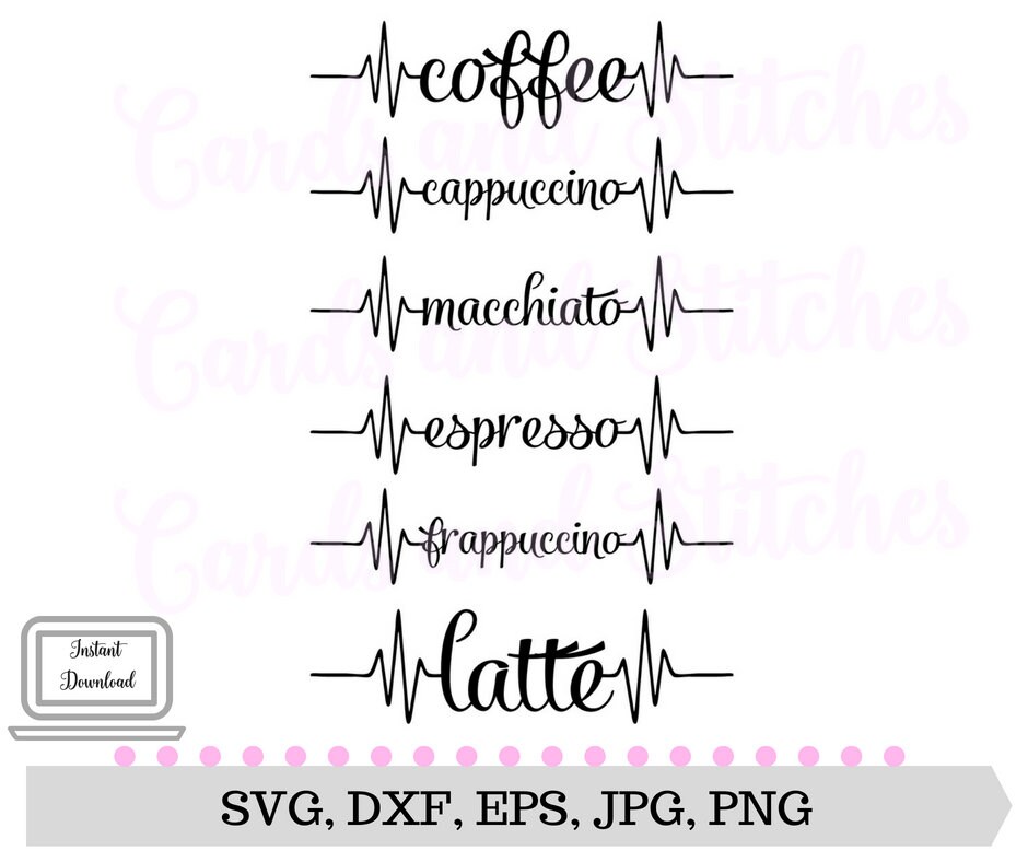 Download Coffee SVG Coffee Heartbeat SVG Coffee Lover Clipart Svg ...