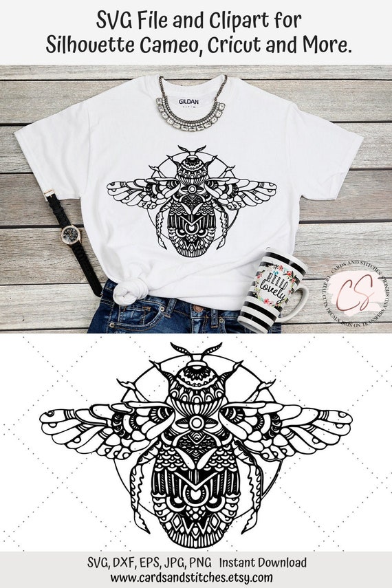 Download Bee Mandala Svg Mandala Svg Mandala Printable Instant Etsy