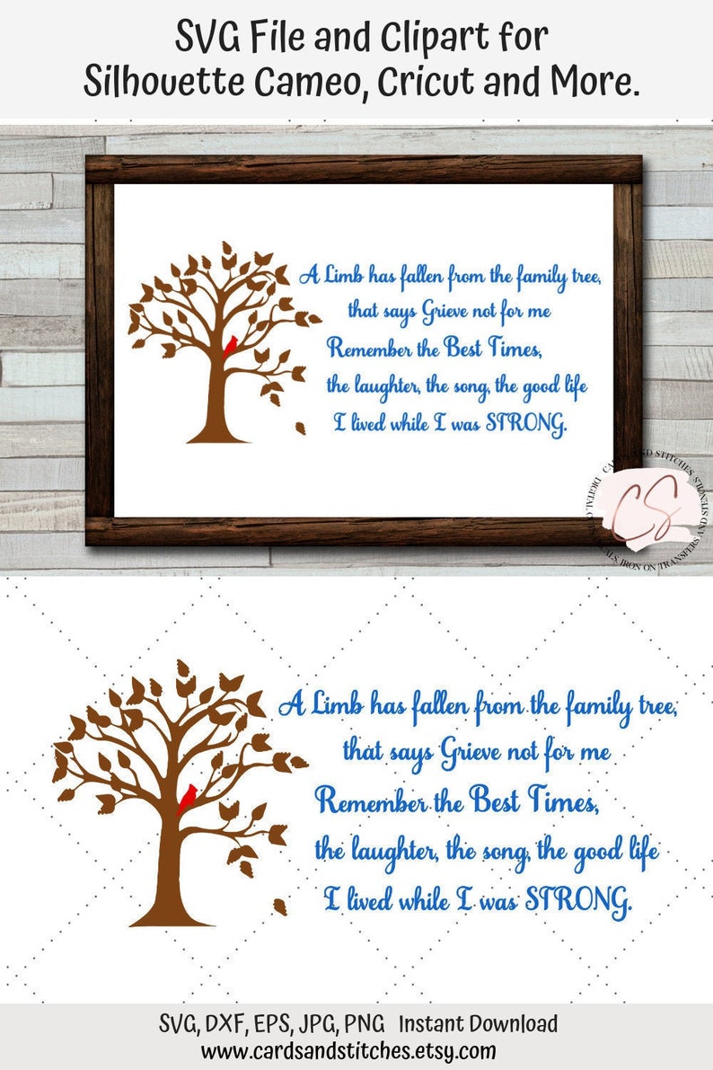 Grief Tree SVG Family Tree SVG Grief Tree Printable Etsy