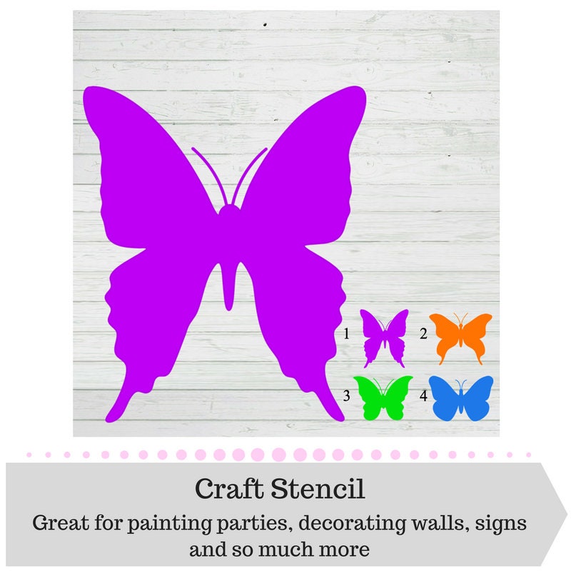 Butterfly Stencil Butterfly Craft Stencil Art Stencil Etsy