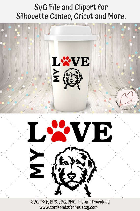Goldendoodle Svg Love My Goldendoodle Goldendoodle Clipart Etsy