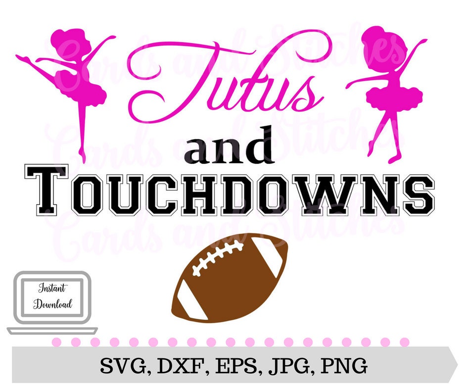 Tutus and Touchdowns SVG Baby SVG Onesies Design | Etsy