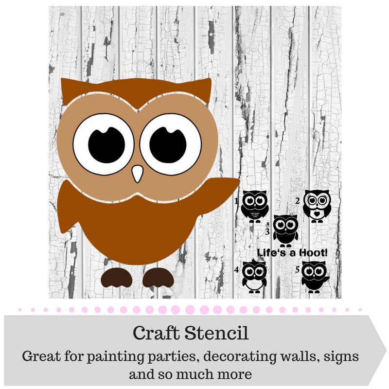 Owl Stencils Cute Owl Stencil Baby Owl Stencils Stencils Etsy