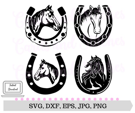 Download Horses SVG Horseshoes SVG Western SVG Digital Cutting | Etsy