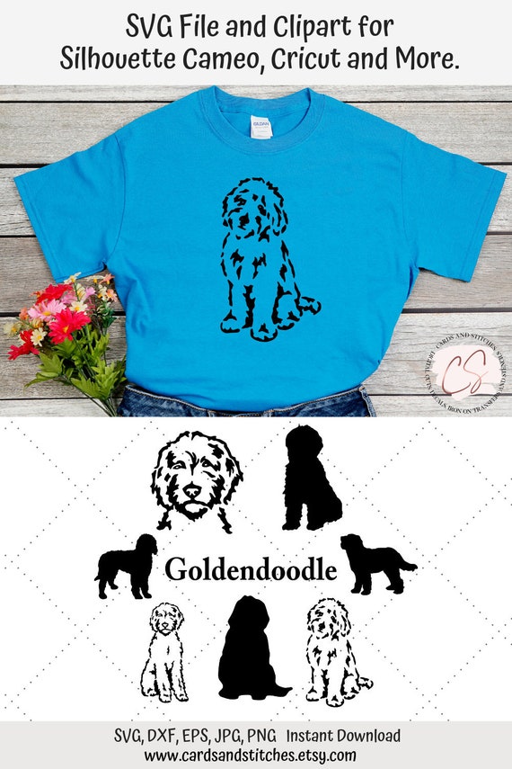 Goldendoodle Svg Dog Silhouettes Dogs Svg Digital Etsy