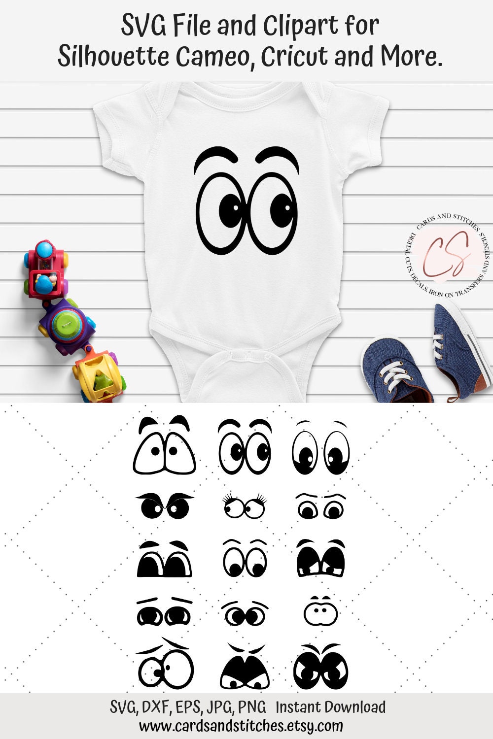 Cartoon Googly Eyes SVG and Clipart Kid Designs Great for Etsy Denmark