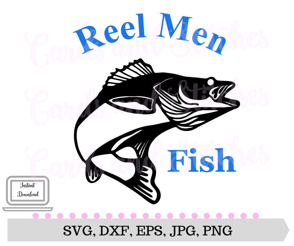 Fish SVG Reel Men Fish SVG Fishing Clipart Svg Dxf | Etsy