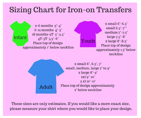 Monogram Decal Size Chart