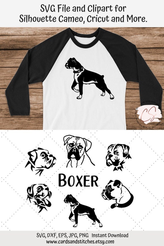 Download Boxer Dogs Svg Boxer Silhouettes Boxer Breed Clipart Etsy