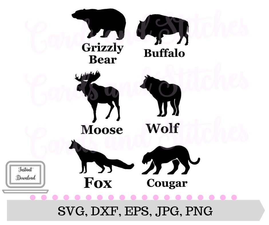 Download Wild Animals SVG Wildlife SVG Digital SVG File Cricut | Etsy