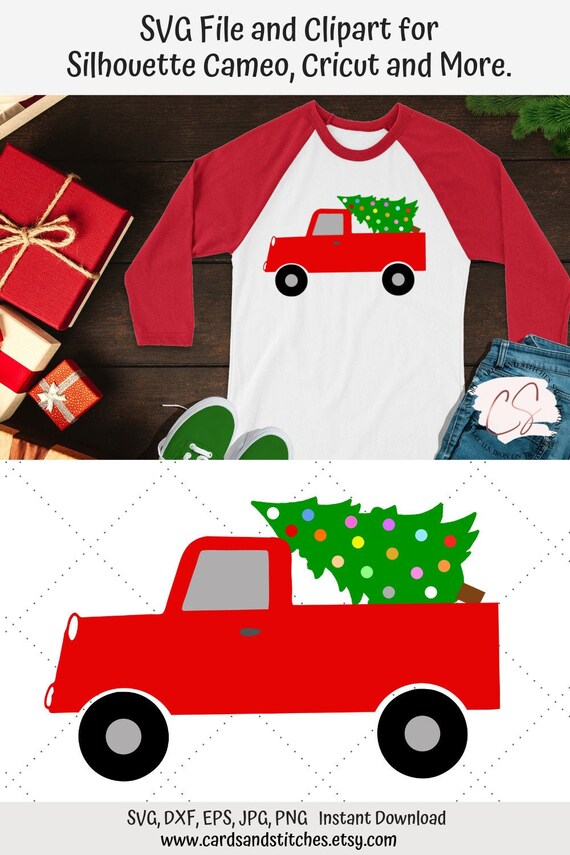 Download Free Christmas Svg Christmas Tree Truck Digital Cut File Etsy SVG DXF Cut File