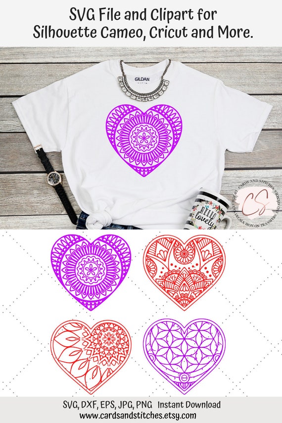 Download Hearts SVG Mandala Hearts SVG Valentine Hearts SVG | Etsy