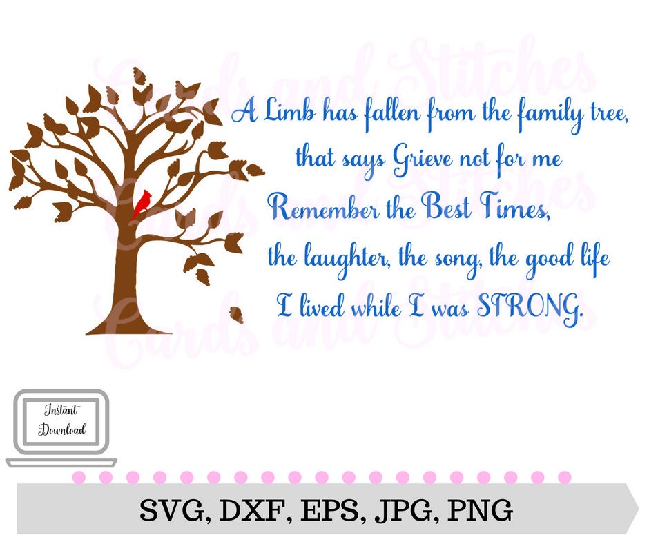 Grief Tree SVG Family Tree SVG Grief Tree Printable Etsy