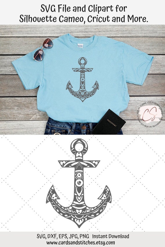 Download Anchor Mandala Svg Anchor Coloring Boat Anchor Svg Etsy