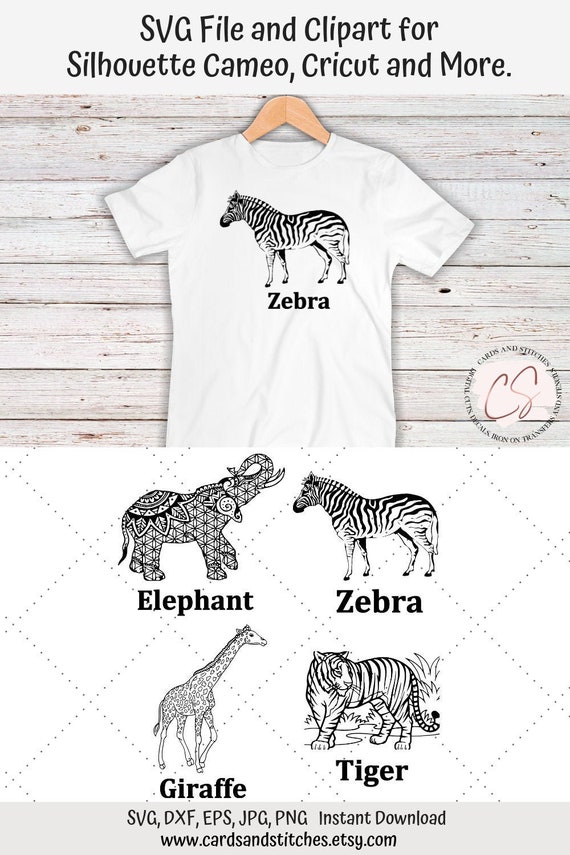 Download Wildlife Svg Elephant Printable Giraffe Svg Cricut Cut Etsy