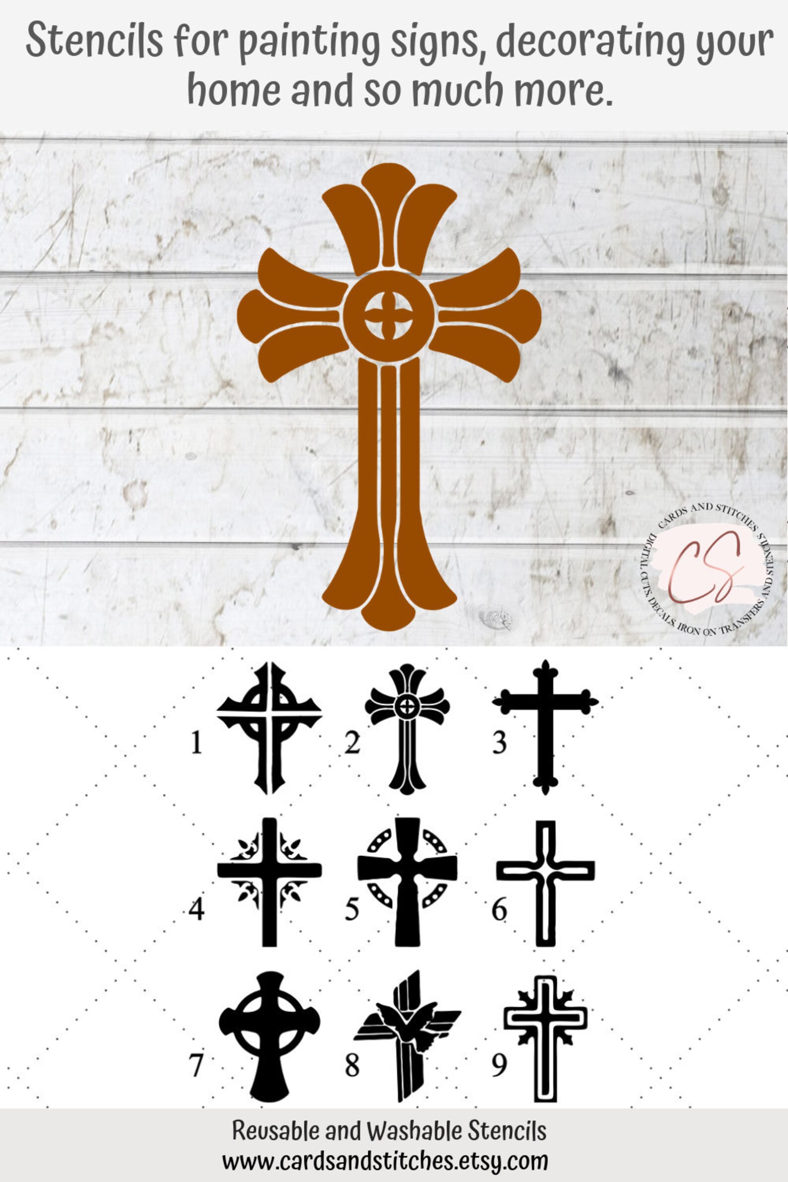Cross Stencil Religious Stencil Art Stencil Craft - Etsy