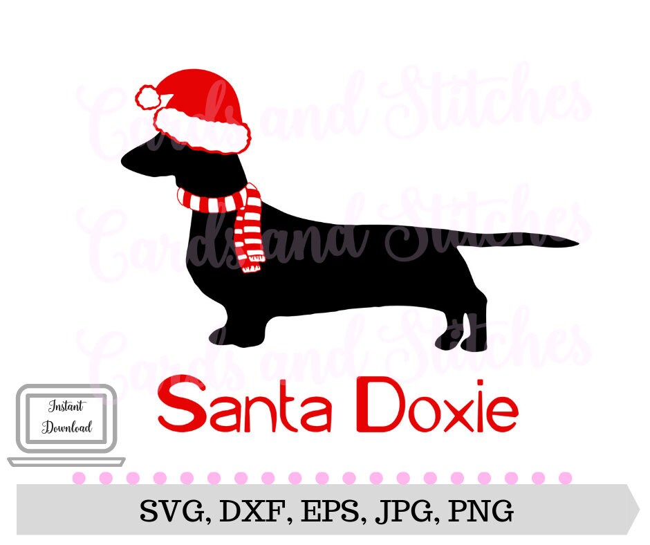 Download Santa Dachshund SVG Christmas Dog SVG Great for Digital | Etsy
