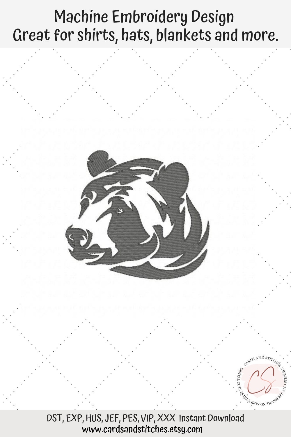 Bear Embroidery Wildlife Embroidery Embroidery Design - Etsy