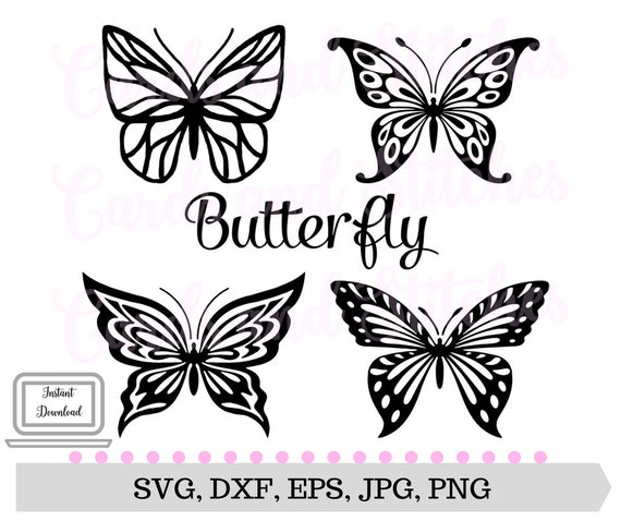 Butterfly SVG Fancy Butterflies SVG Digital Cutting File | Etsy