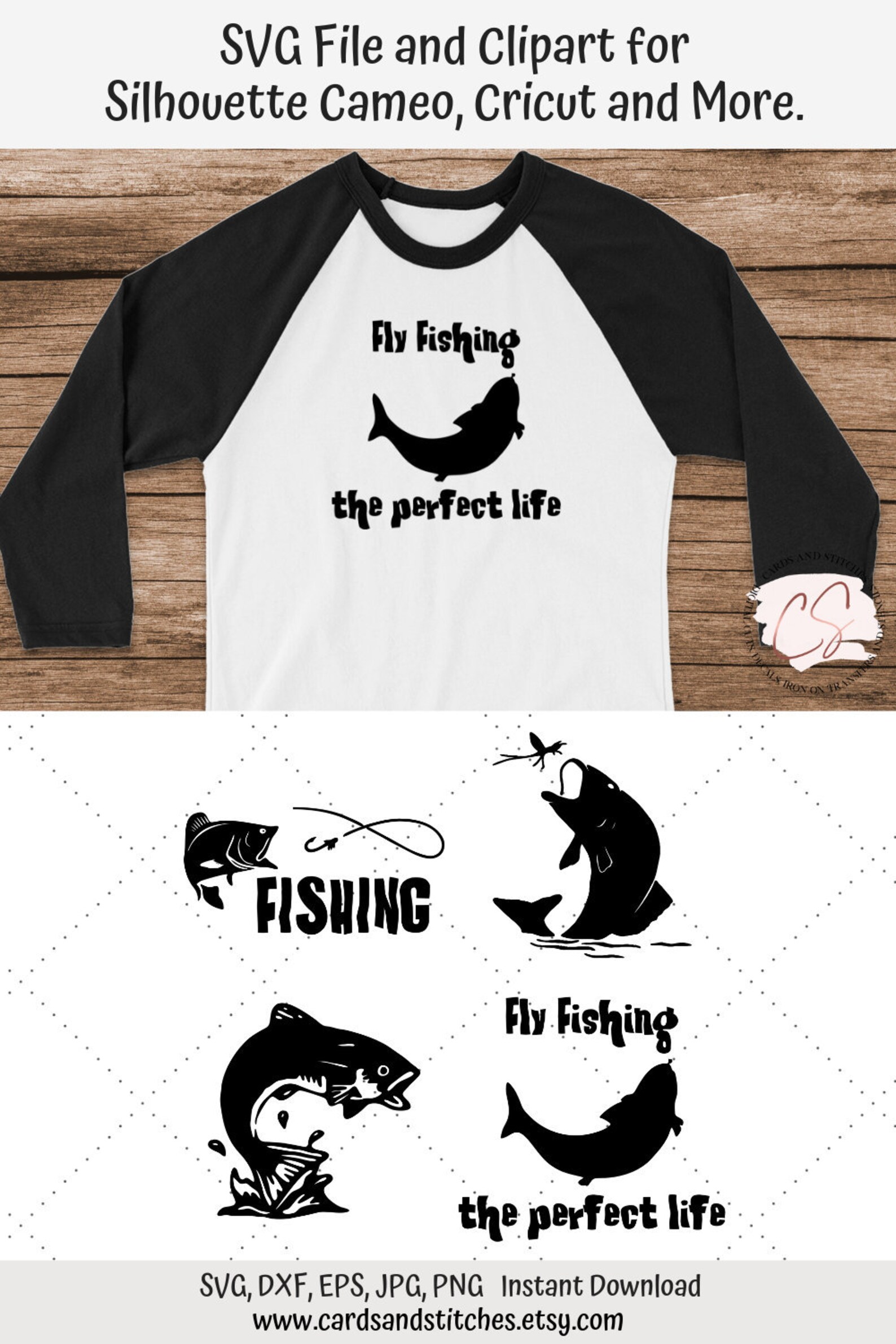 Download Fly Fishing SVG Fishing SVG Trout SVG Digital Cutting | Etsy