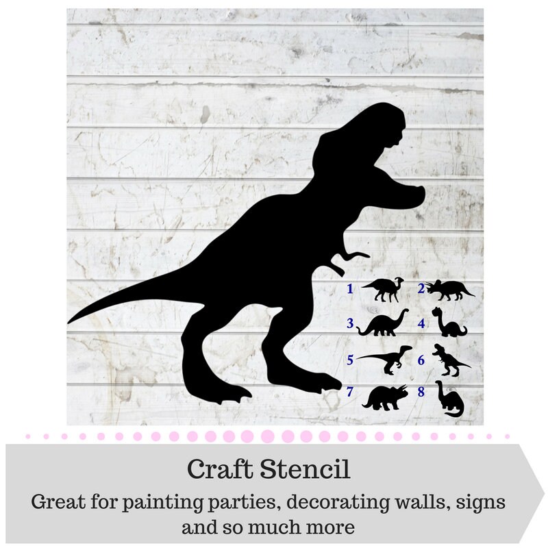 dinosaur stencil kids decor stencils craft stencil art etsy