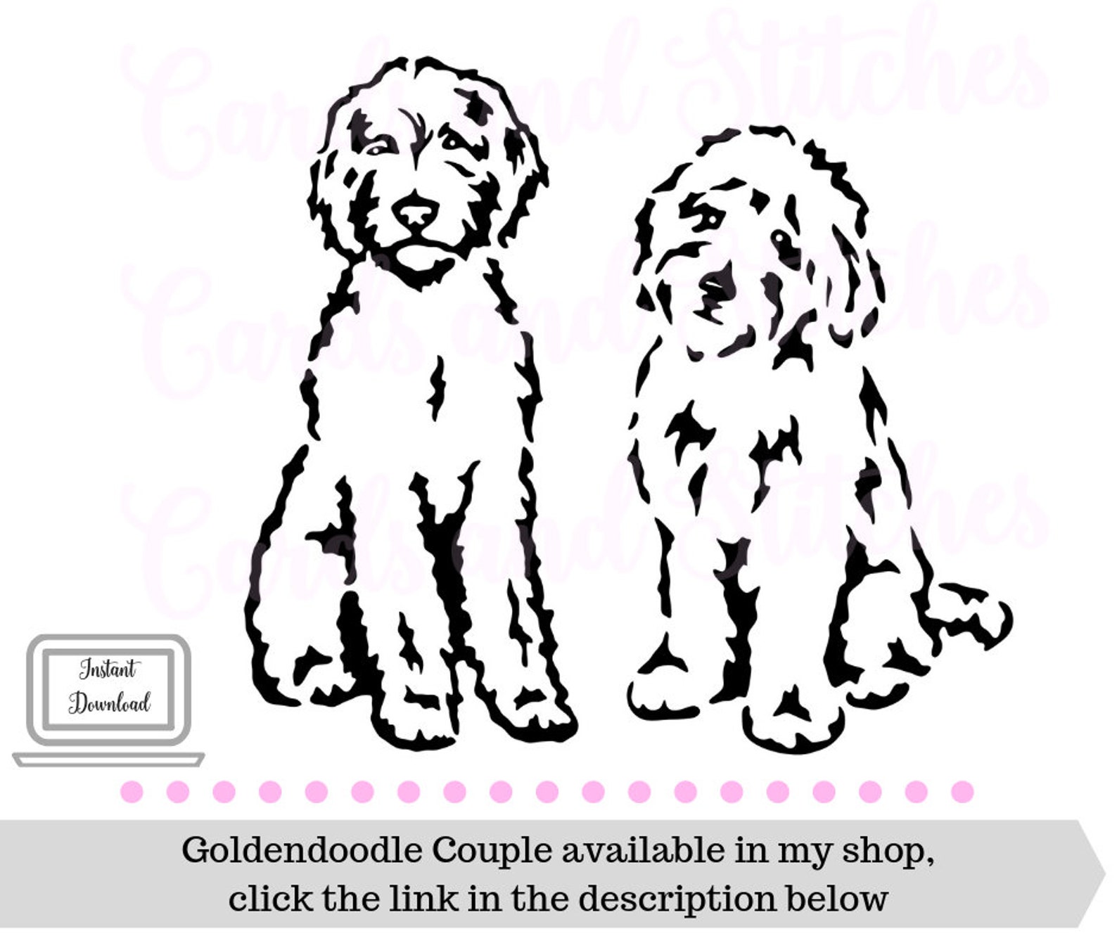 Goldendoodle SVG Dog Silhouettes Dogs SVG Digital Etsy