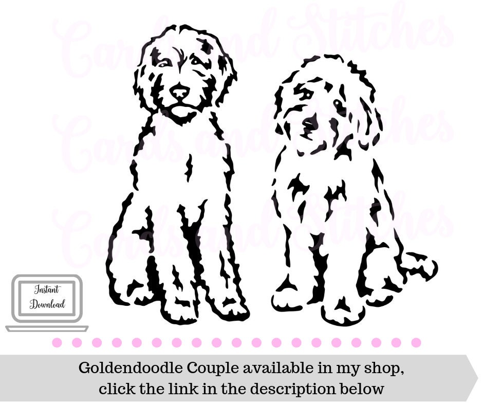 Goldendoodle SVG Dog Silhouettes Dogs SVG Digital | Etsy