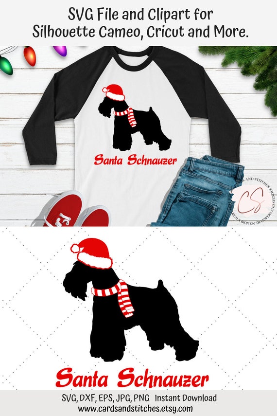 Download Santa Schnauzer Svg Cutting File For Cricut And Silhouette Etsy SVG, PNG, EPS, DXF File