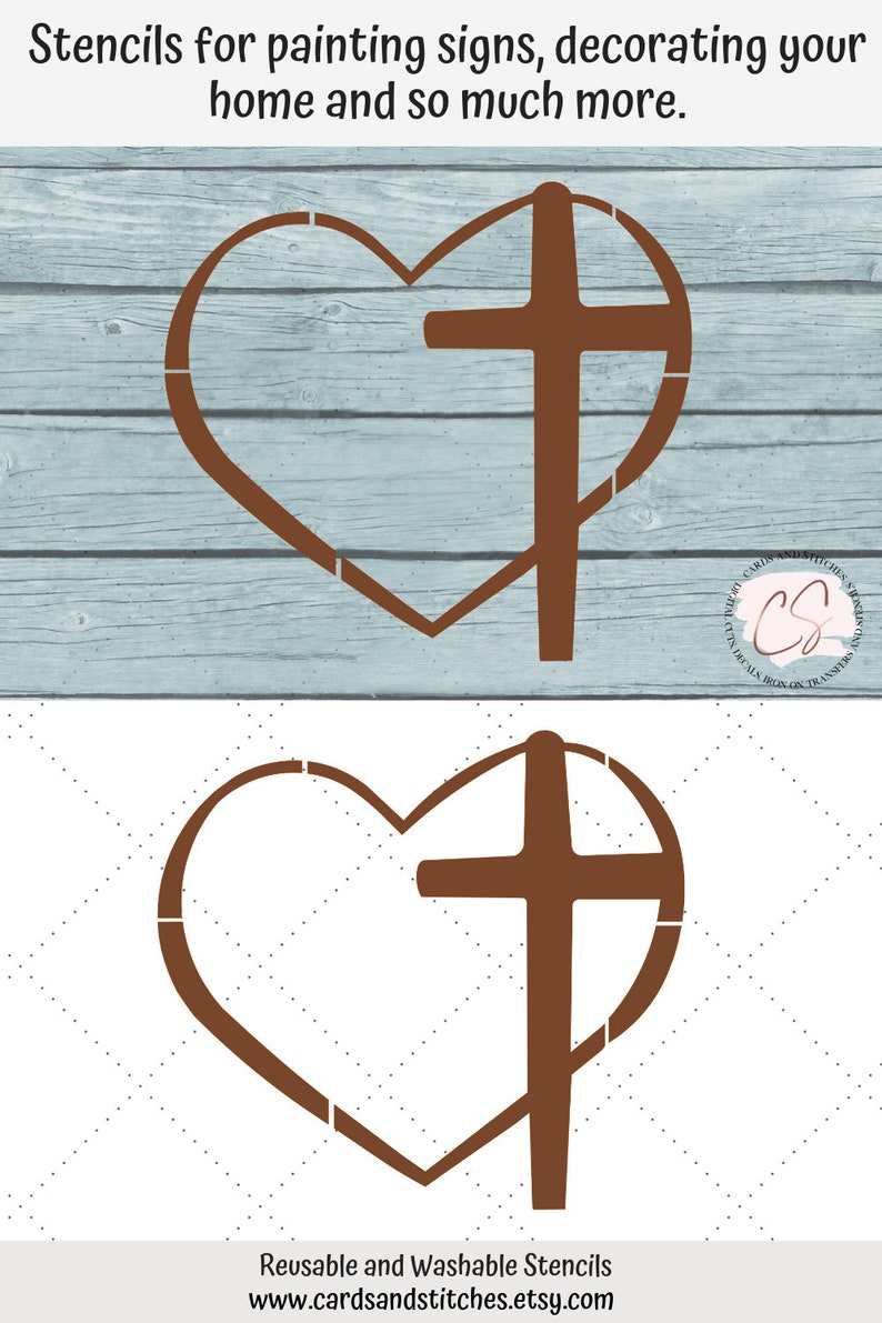 Cross Stencil Religious Stencil Art Stencil Craft Etsy