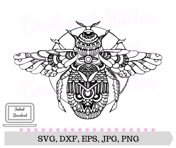 Download Bee Mandala SVG Mandala SVG Mandala Printable Instant | Etsy
