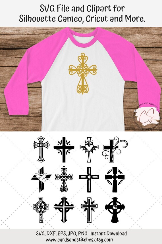 Download Crosses Svg Decorative Crosses Digital Cutting File Etsy